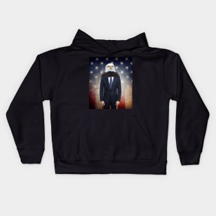 THE AMERICAN BALD EAGLE MAN Kids Hoodie